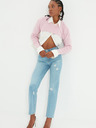 Trendyol Hellblaue Mom Fit Jeans mit Ripped-Effekt Trendyol