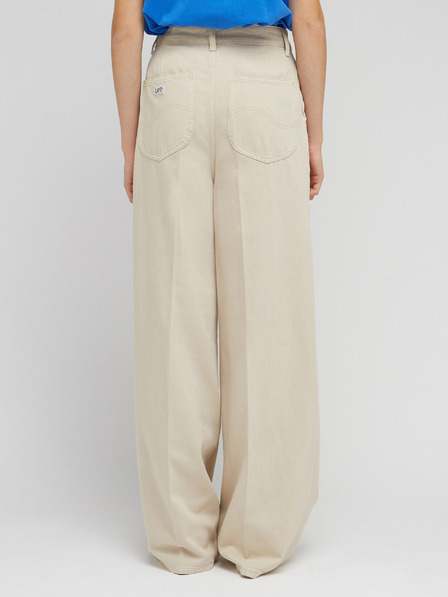 Lee Lee Beige Damen Jeans mit weitem Bein