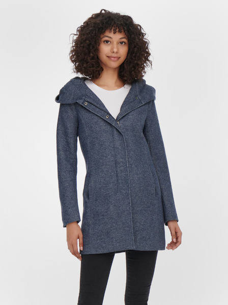 ONLY Dunkelblauer Damenmantel mit leichter Waschung ONLY Sedona