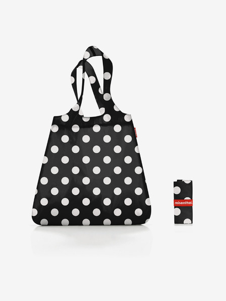 Reisenthel Schwarze Damen Einkaufstasche mit Punkten Reisenthel Mini Maxi Shopper Dots White