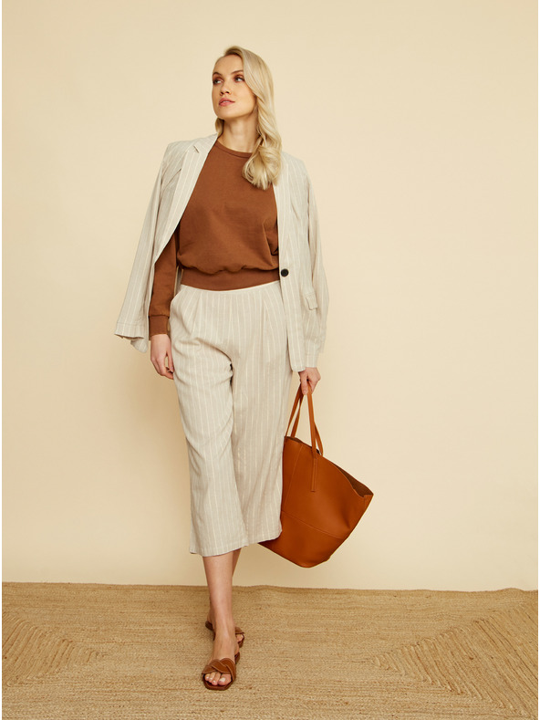ZOOT.lab Beige gestreifte Culottes ZOOT.lab Anika