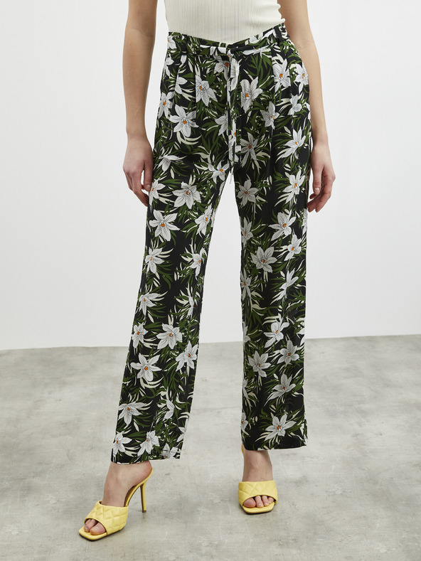 ZOOT.lab Grün-schwarze Damen-Blumenhose ZOOT.lab Ena