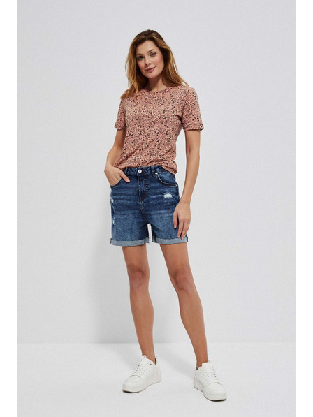 Moodo Blaue Damen Denim Shorts Moodo