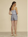 ZOOT.lab Graue gestreifte Damen Shorts mit Leinen ZOOT.lab Jade