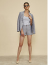 ZOOT.lab Graue gestreifte Damen Shorts mit Leinen ZOOT.lab Jade
