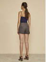 ZOOT.lab Beige gestreifte Damenshorts mit Leinen ZOOT.lab Jade