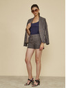 ZOOT.lab Beige gestreifte Damenshorts mit Leinen ZOOT.lab Jade