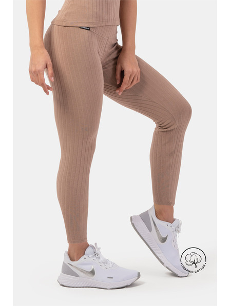 Nebbia Gerippte Leggings aus Bio-Baumwolle mit hoher Taille 405 Nebbia