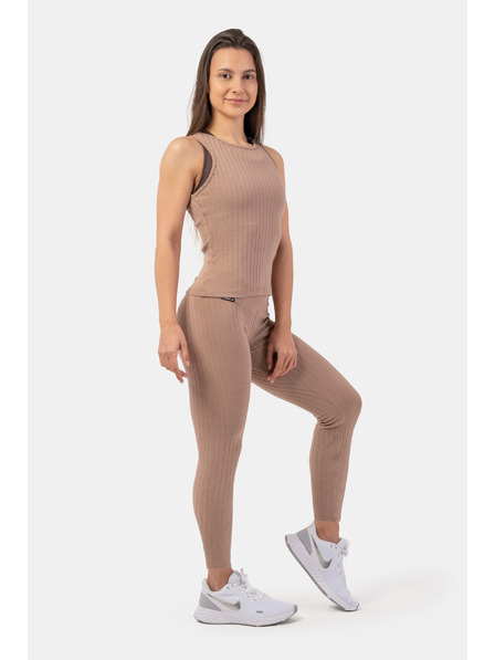 Nebbia Gerippte Leggings aus Bio-Baumwolle mit hoher Taille 405 Nebbia