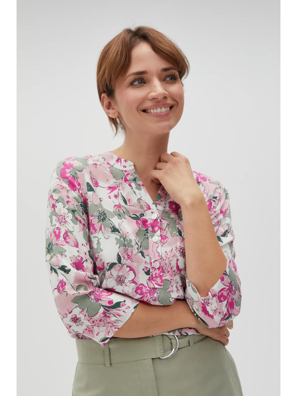 Moodo Damen-T-Shirt mit Blumenmuster Moodo