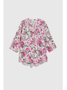 Moodo Damen-T-Shirt mit Blumenmuster Moodo