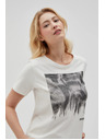 Moodo Damen T-Shirt Weiß Moodo