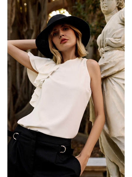 Moodo Damen T-Shirt Weiß Moodo