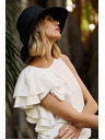 Moodo Damen T-Shirt Weiß Moodo