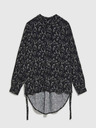 Moodo Schwarzes Moodo gemustertes Damen-Shirt