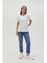 Moodo Damen-Weißes T-Shirt Moodo