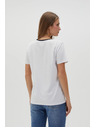 Moodo Damen-Weißes T-Shirt Moodo