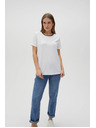 Moodo Damen-Weißes T-Shirt Moodo