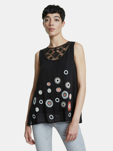 Desigual Schwarz gemusterte Bluse Desigual -Tebas