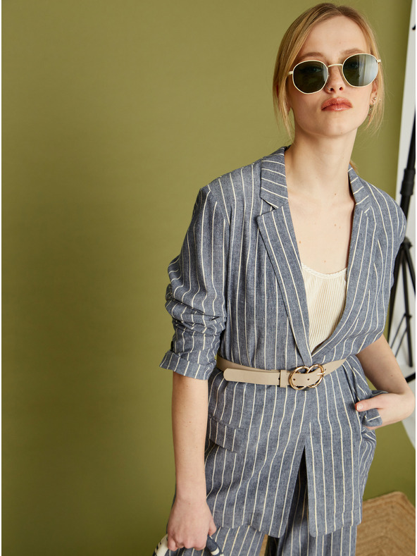 ZOOT.lab ZOOT.lab Ursala grau und blau gestreifte Damenjacke