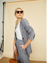 ZOOT.lab ZOOT.lab Ursala grau und blau gestreifte Damenjacke