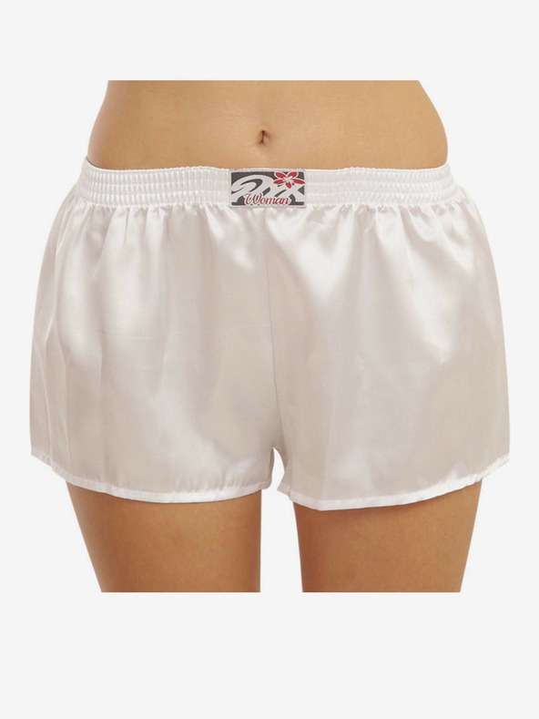 Styx Damen-Slip Styx Klassische Gummibund Satin Weiß