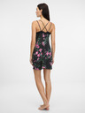 Orsay Schwarzes Damen-Satin-Nachthemd ORSAY