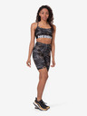 Nebbia Schwarze gemusterte kurze Damen-Leggings Nebbia Biker Shorts