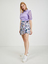 Orsay Blau-lila gemusterter Damen Wickelrock/Shorts ORSAY