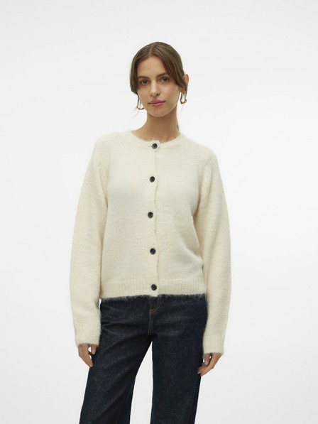 Vero Moda Cremefarbene Damen-Strickjacke Vero Moda Novah