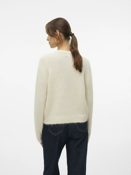 Vero Moda Cremefarbene Damen-Strickjacke Vero Moda Novah