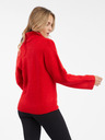 Orsay Rotes Damen-Rollkragen-Top mit Ausschnitt ORSAY