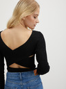 ONLY Schwarze Damenstrickjacke mit Rückenschlitz ONLY Emmy