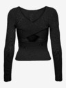 ONLY Schwarze Damenstrickjacke mit Rückenschlitz ONLY Emmy