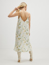 Vila Beige und grün gemustertes Damen-Midikleid VILA Barina