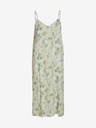 Vila Beige und grün gemustertes Damen-Midikleid VILA Barina