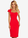 numoco Midi-Kleid mit Ausschnitt - rot Numoco
