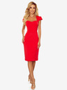 numoco Midi-Kleid mit Ausschnitt - rot Numoco