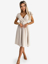 numoco Kleid mit Dekolleté und kurzen Ärmeln - beige Numoco MATILDE