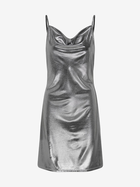 ONLY Silbernes Metallic-Kleid für Frauen ONLY Melia