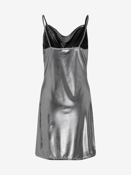 ONLY Silbernes Metallic-Kleid für Frauen ONLY Melia