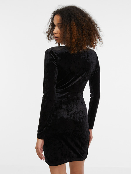 Orsay Schwarzes Damen-Samtkleid ORSAY