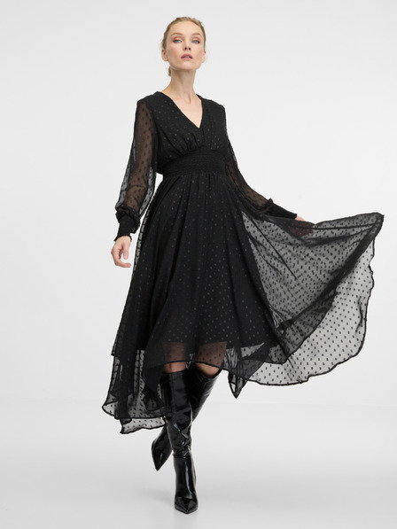 Orsay Schwarzes Damen Midikleid ORSAY