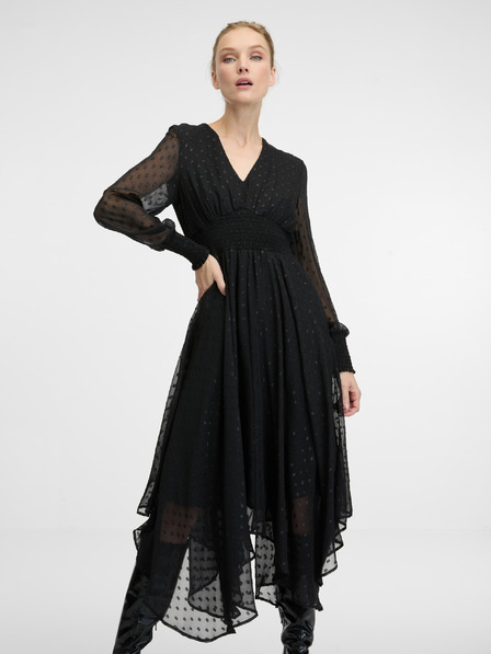 Orsay Schwarzes Damen Midikleid ORSAY