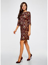 oodji OODJI Gerade geschnittenes bedrucktes Kleid