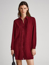 Pepe Jeans Burgunderfarbenes Damen-Shirt-Kleid Pepe Jeans Gissa