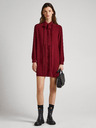 Pepe Jeans Burgunderfarbenes Damen-Shirt-Kleid Pepe Jeans Gissa