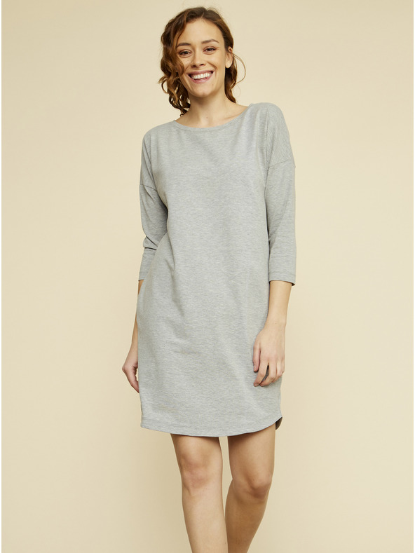 ZOOT.lab ZOOT.lab Serena graues Basic-Kleid