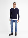 LERROS Dunkelblaues Herren-Button-Down-Hemd LERROS