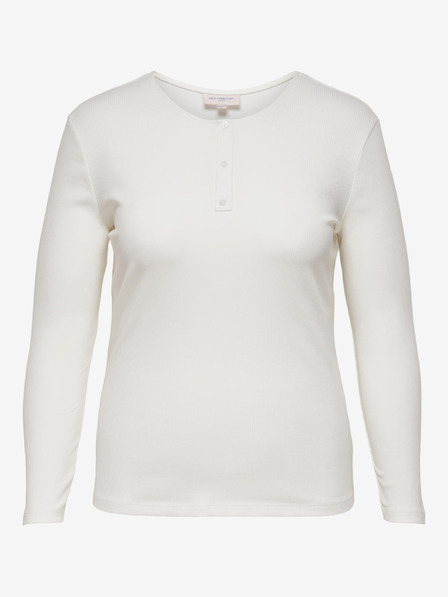 ONLY CARMAKOMA Weißes langärmeliges Basic-T-Shirt ONLY CARMAKOMA Adda